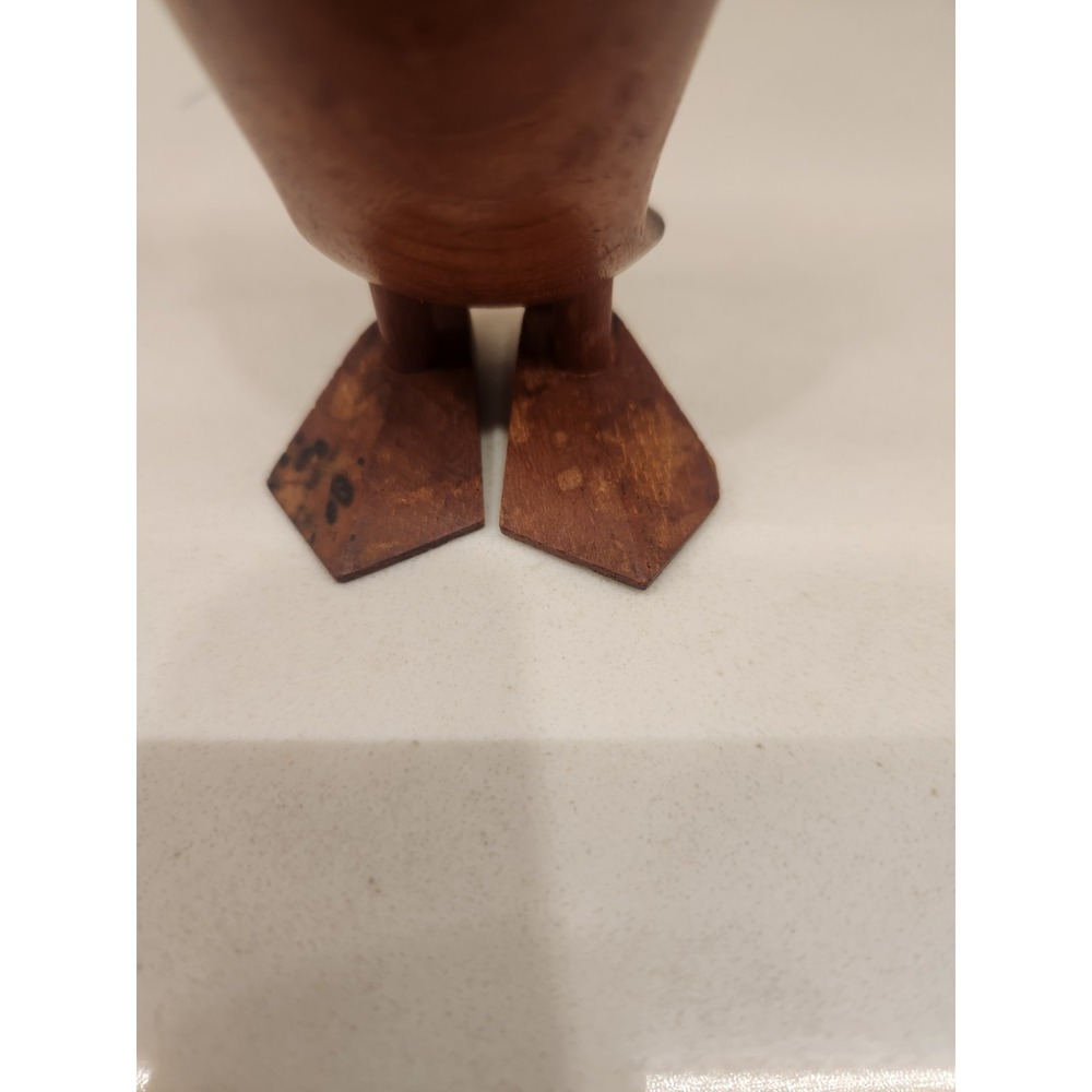 Vintage Laurids Lonborg Wooden Owl Figurine MCM Carved Teak Danish Eames Era 5" - Picture 8 of 11